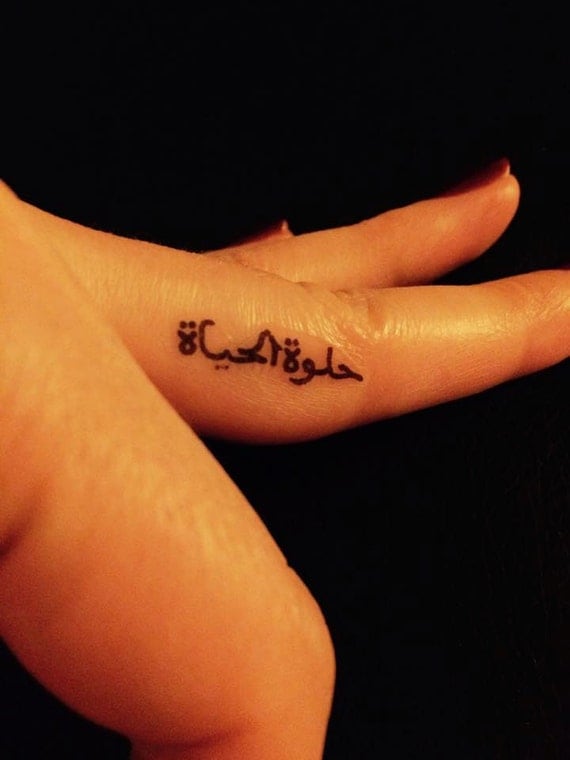 long how finger tattoos do last Tattoo Art by Tattoo good Temporary Life Arabic is misssfaith