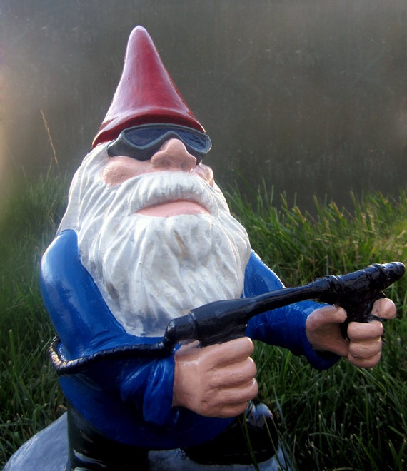 Combat Garden Gnome Flame Thrower Soldier by GnarlyGnomeArt