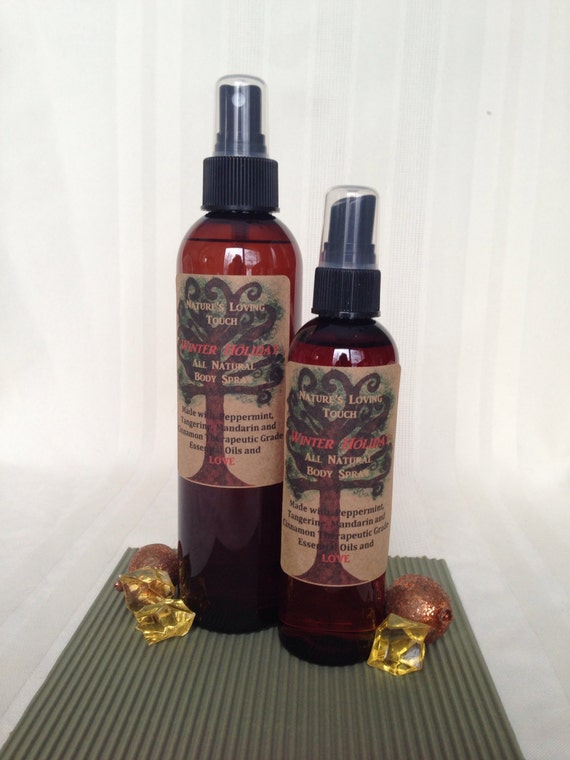 All Natural Body Spray Made With Therapeutic Essential Oils and with Love, No Sulfates, No Parabens, No Artificial Fragrance or Color