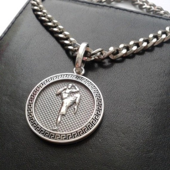 Silver pendant Muay Thai Jewelry charm martial arts Thai