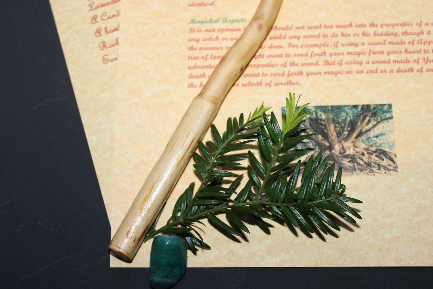 Yew Wood Wand The Most Sacred of Trees by GreenManCove on Etsy