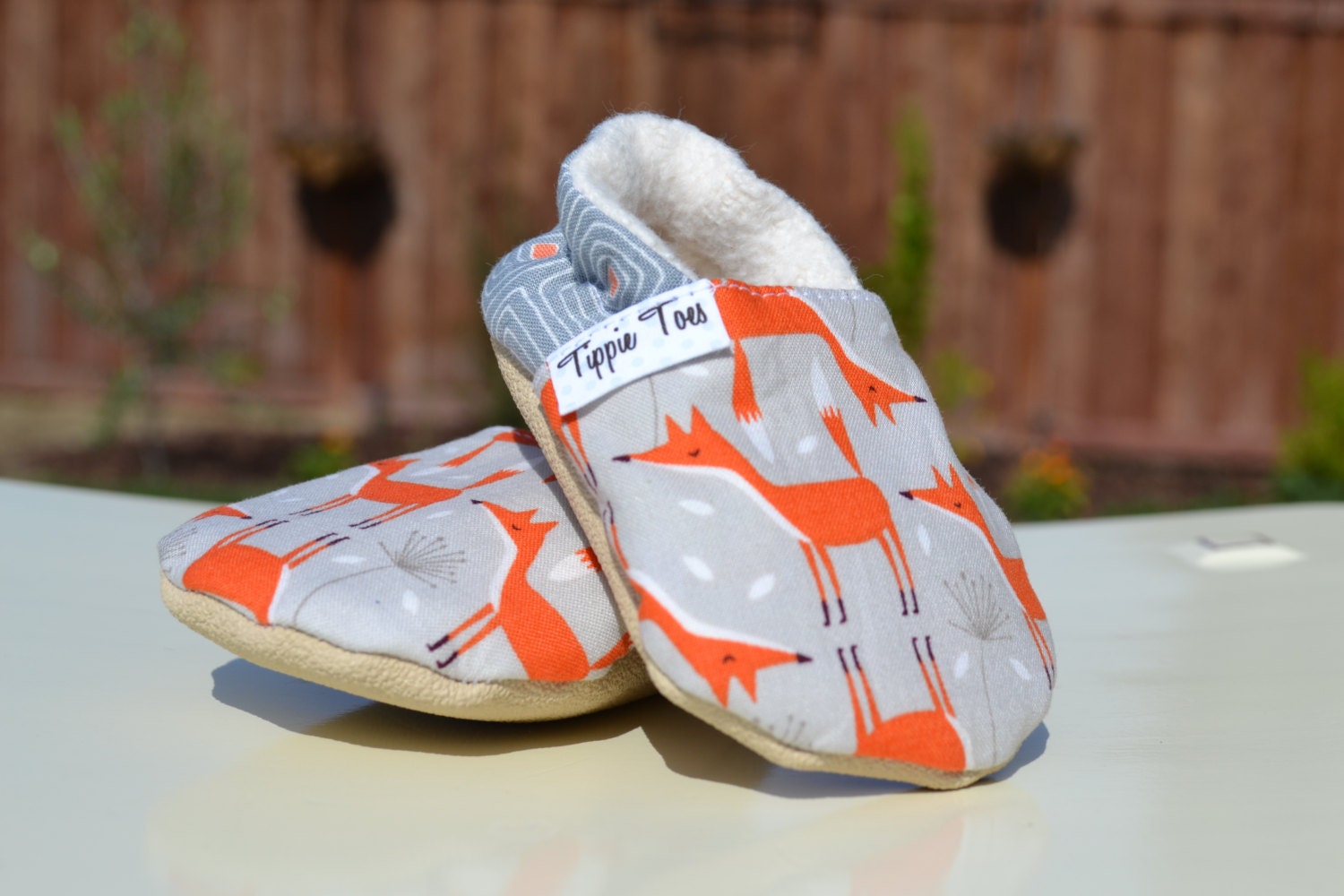 Fox shoes toddler shoes baby slippers baby moccasins first