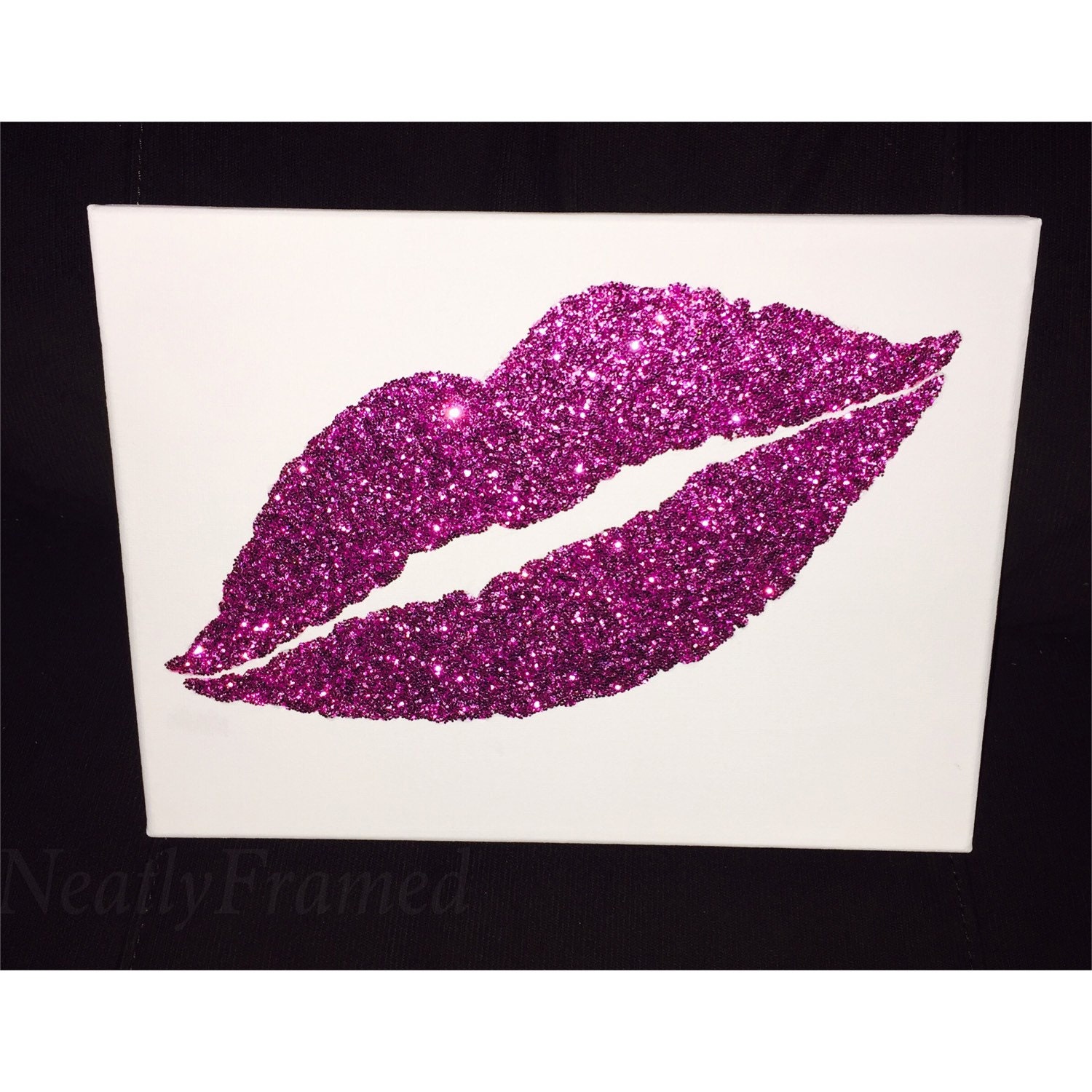 Pink Glitter Lips Wall Art Pink Glitter Lips Wall by