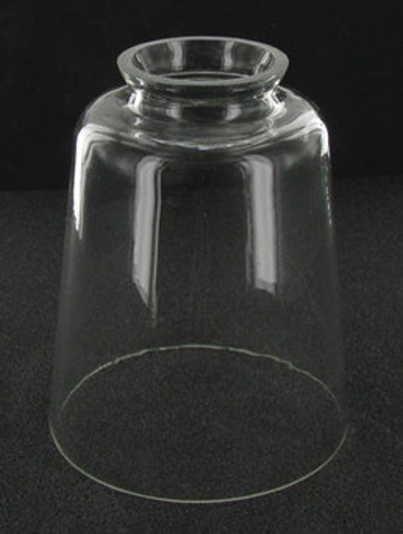 Items similar to Clear Glass Straight Shade. 2 1/4" Fitter size. on Etsy