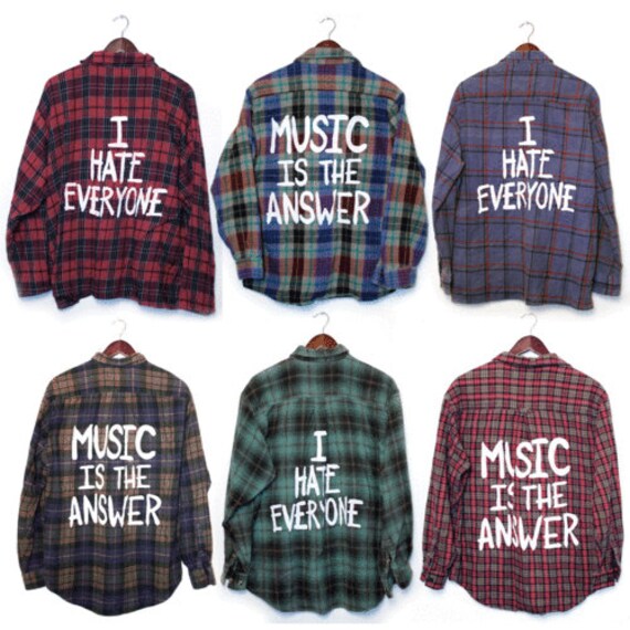 thrift store flannel shirts