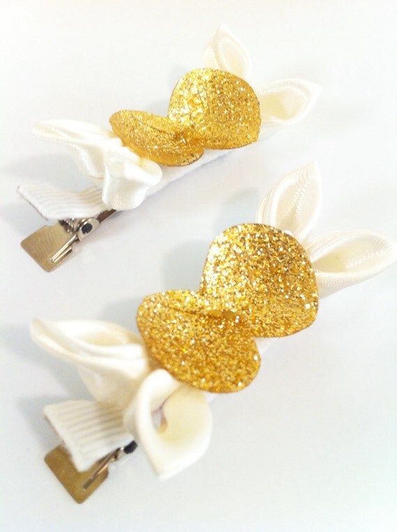 Items similar to Gold hair clip, children's hair clip, kids hair clip, girls hair clip, ladies