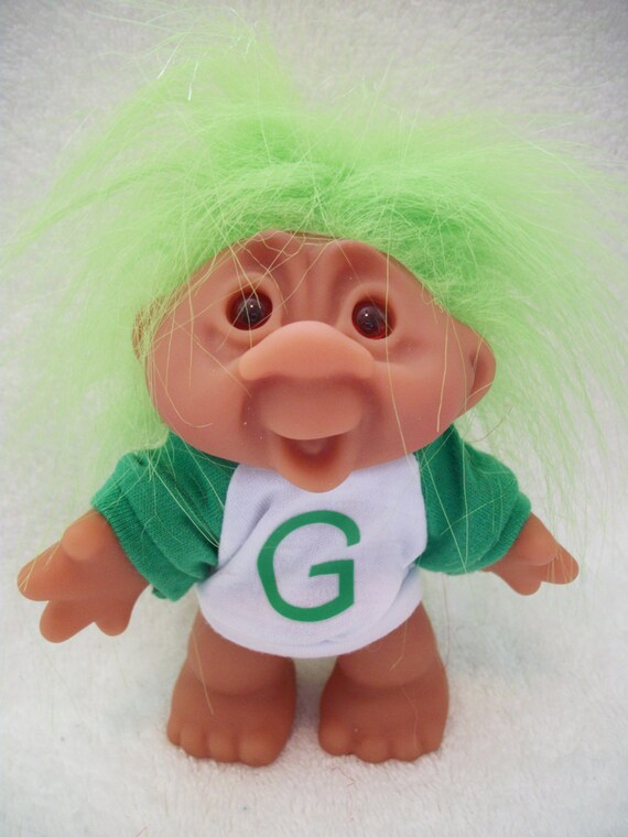 Bingo Troll 5 Collectible Doll Green G Dated by TreasureMenagerie