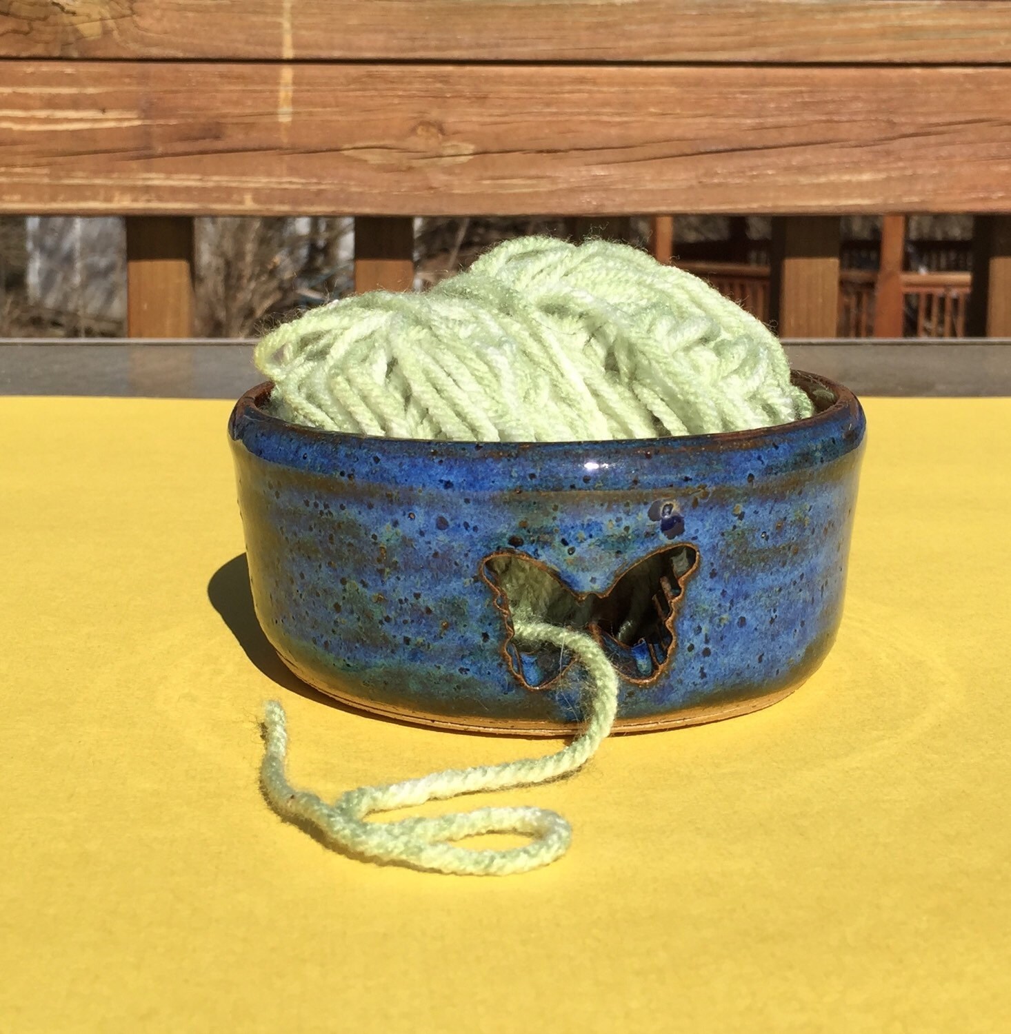 Stoneware Pottery Yarn Bowl Fruit Bowl or Decorative Bowl