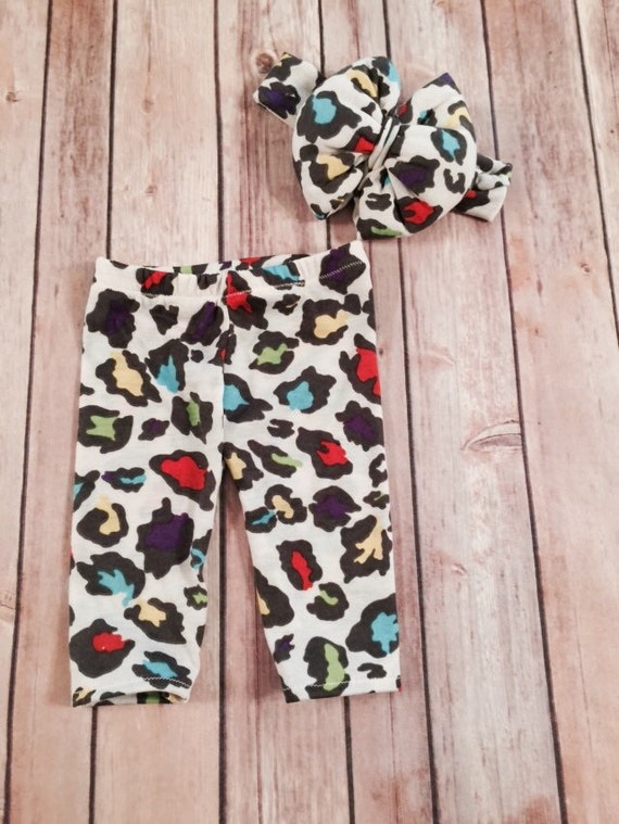 Rainbow Cheetah Print Baby Leggings Leopard Print Baby Girl