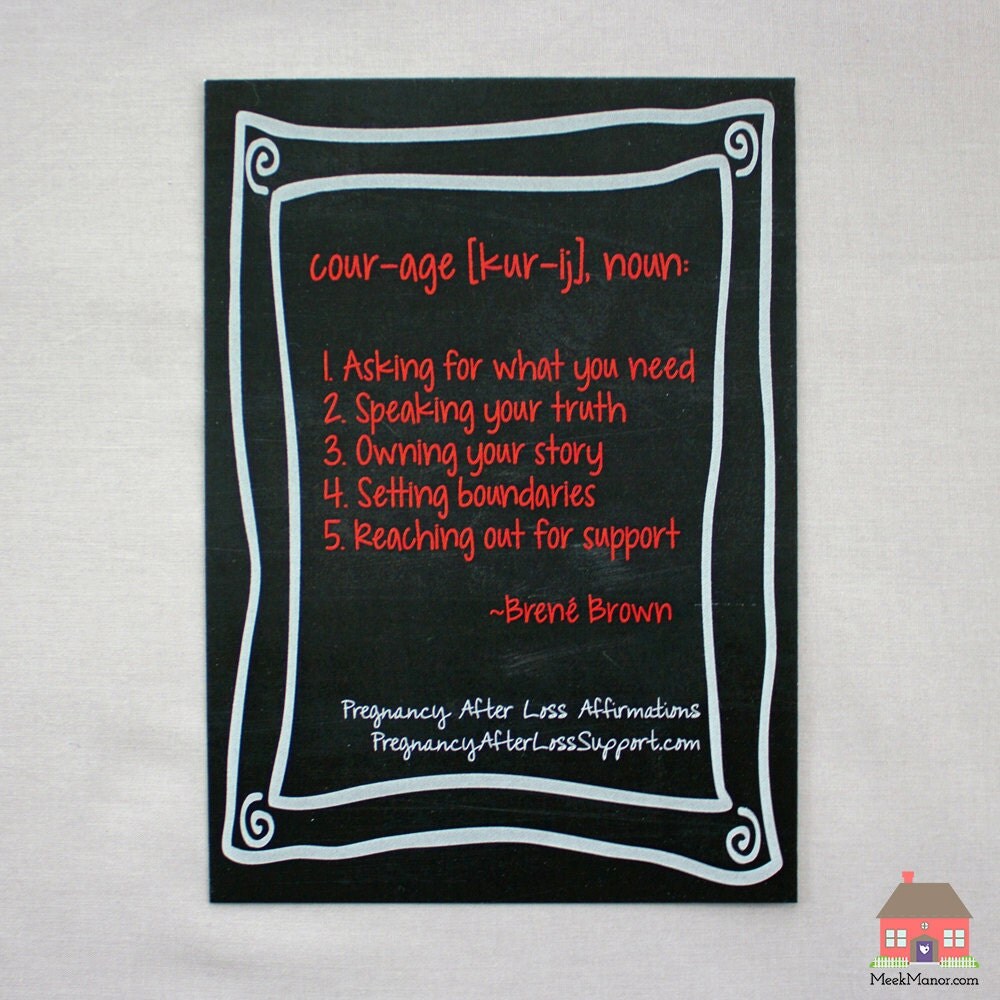 Definition of Courage Pregnancy After Loss PAL by MeekManor