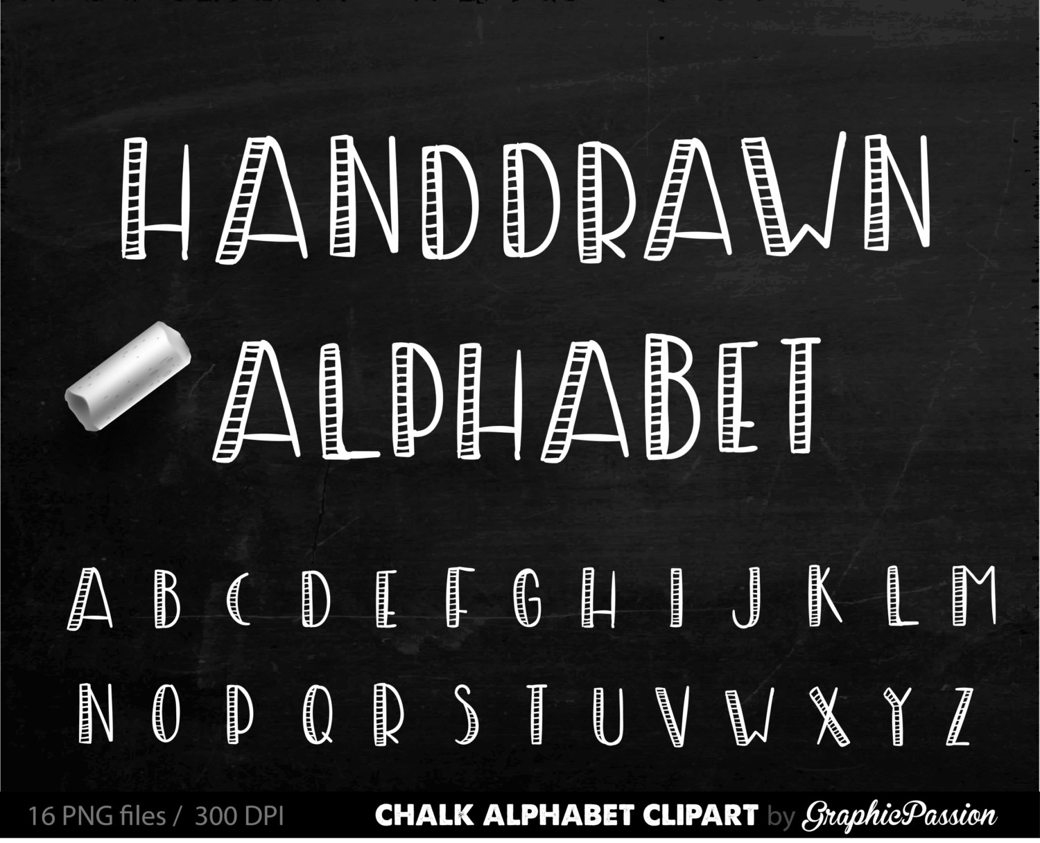 chalkboard art fonts alphabet