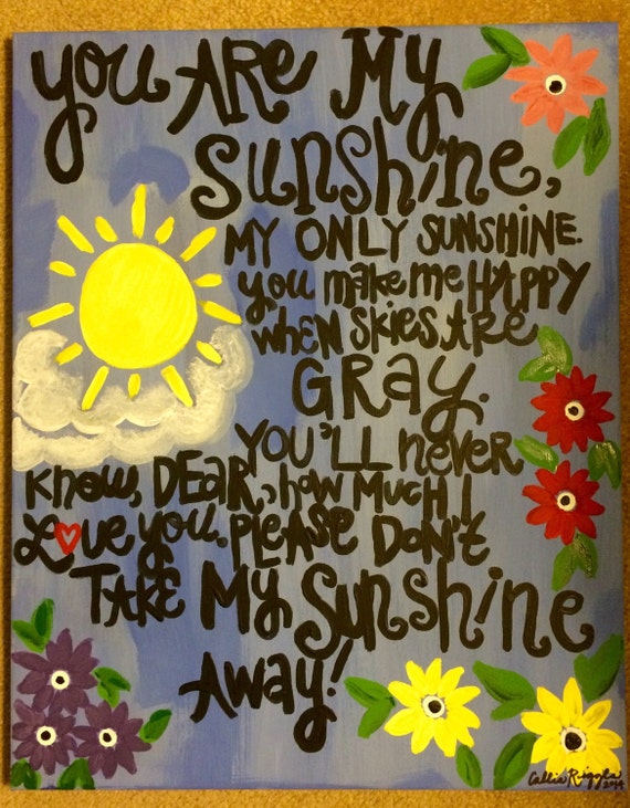 You Are My Sunshine Canvas