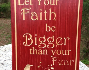 Items Similar To Quote On Canvas - Let Your Faith Be Bigger Than Your ...