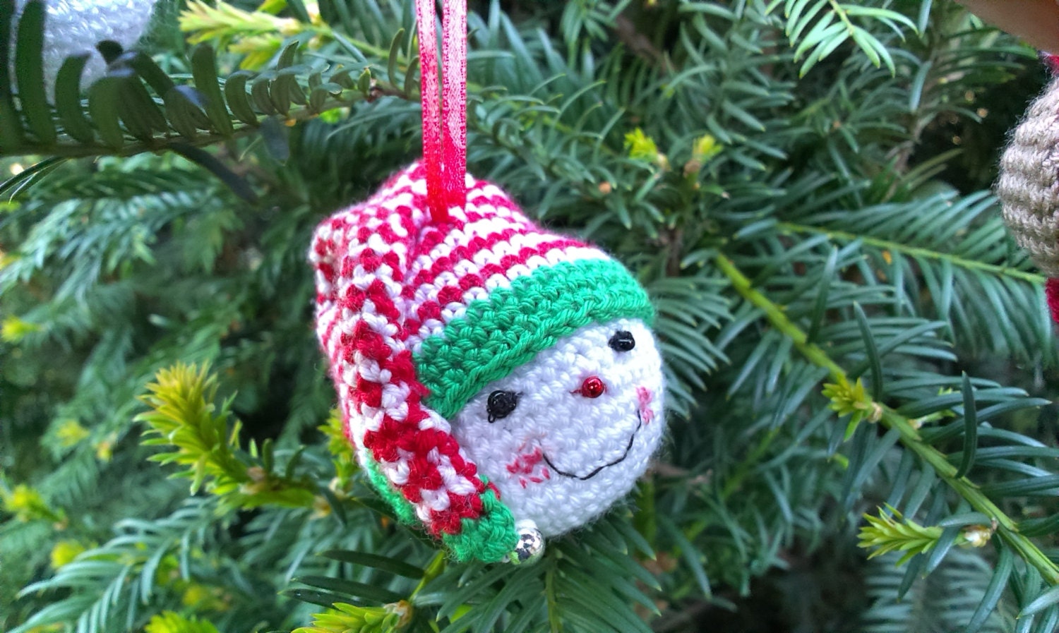 Crochet Snowman Xmas Gift Christmas Ornament by EAFashion2014