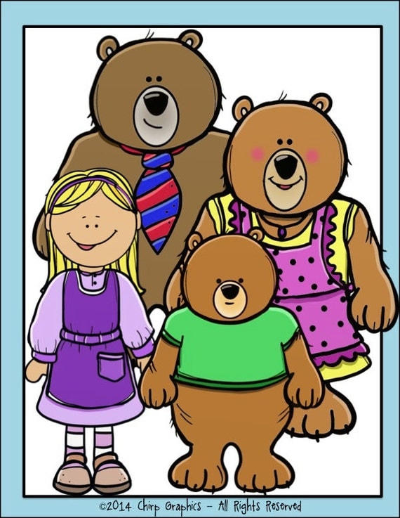 Goldilocks and the Three Bears Clip Art Set Chirp Graphics