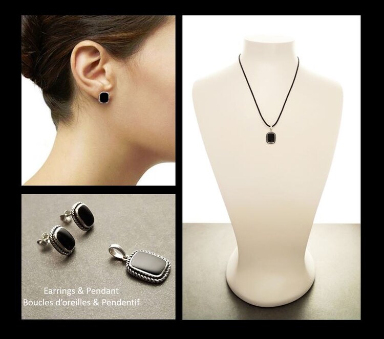 Onyx Stud Earrings Sterling Silver Earrings Onyx by KRAMIKE