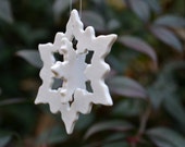 Porcelain Snowflake Ornament in "3-D"