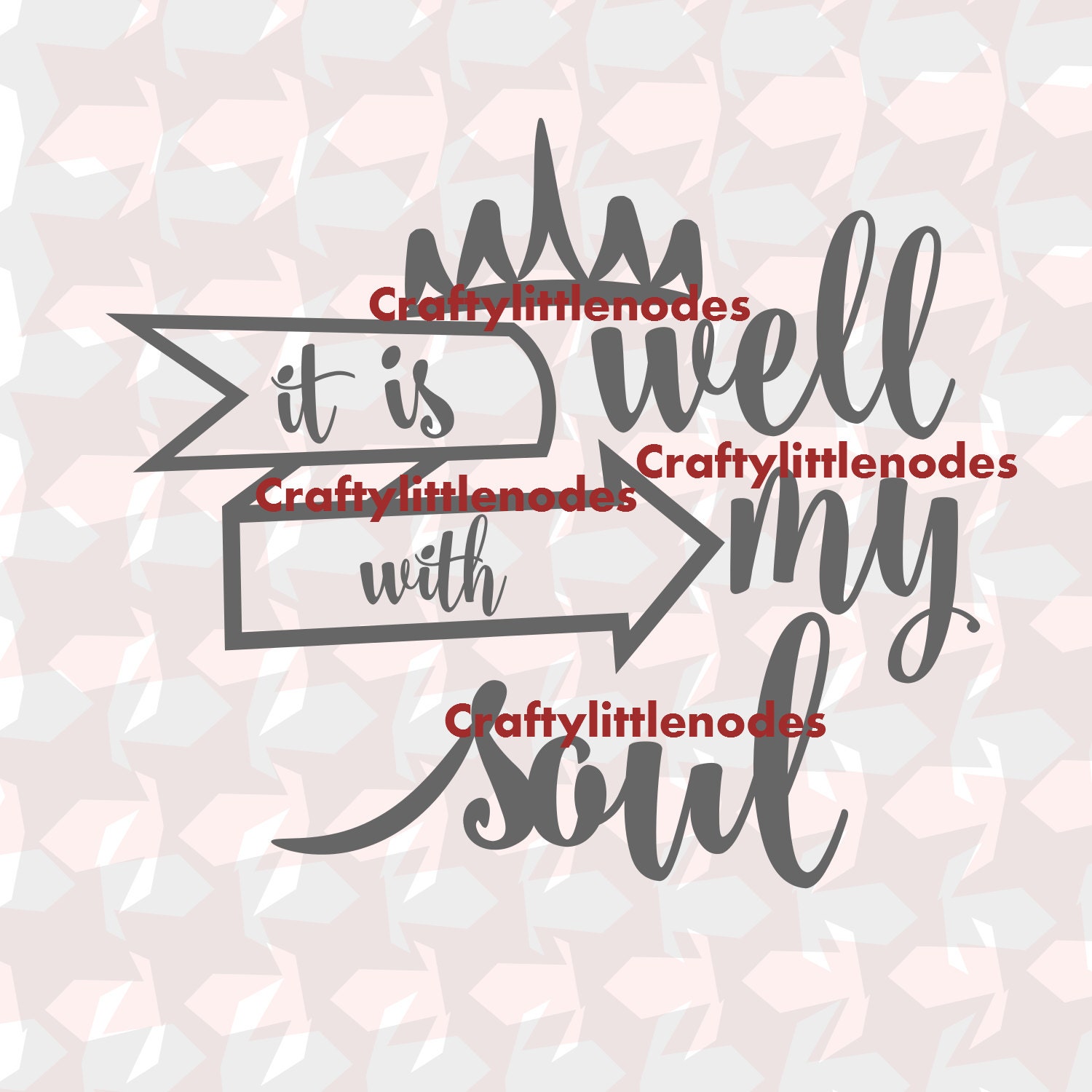 Download It is well with my soul typography SVG STUDIO Ai EPS scalable