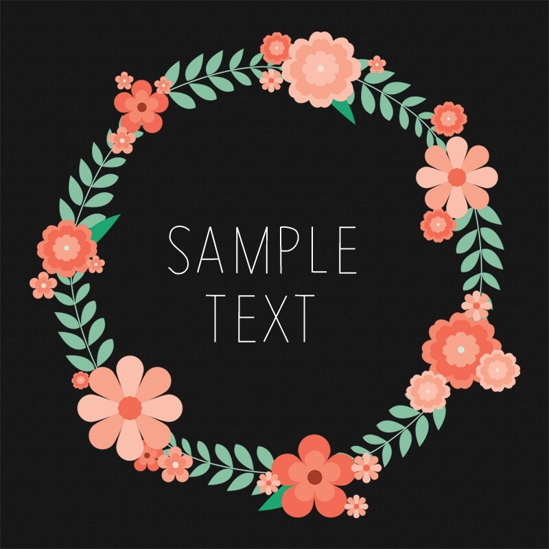 5 Floral Clip Art Flower Wreath Clip Art Floral Wedding