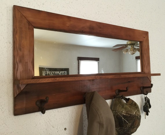 Wall Mounted Coat Rack With Mirror