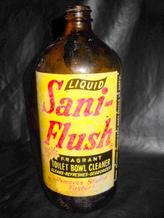 1950's Liquid Sani-Flush Bottle Fragrant Sani-Flush