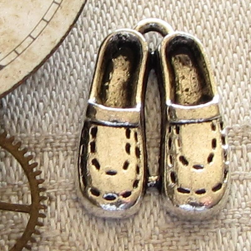 Wooden Shoes or Clogs Charm 4 per package GLM016 by BriarGateGoods