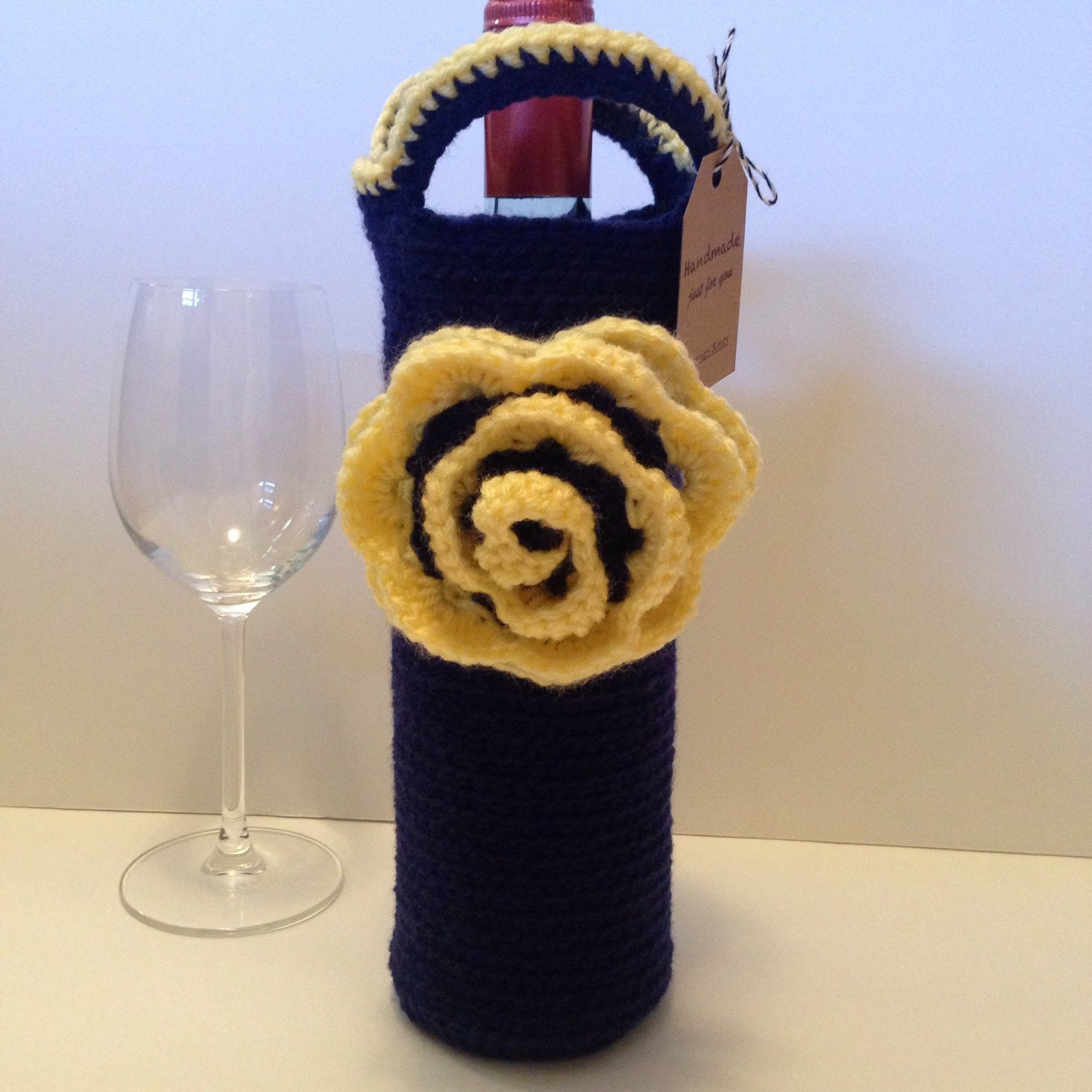 Crochet wine bottle sleeve/cozy. Makes a by VictoriasCustomKnits