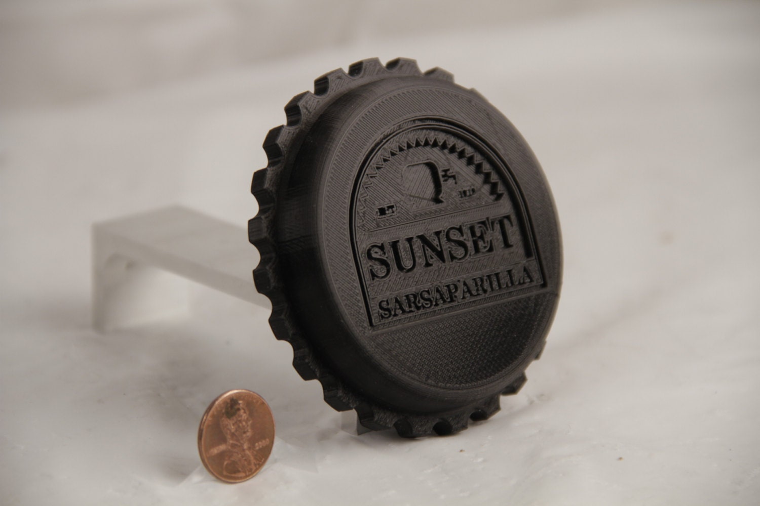 3D Printed Sunset Sarsaparilla Bottle Cap Replica