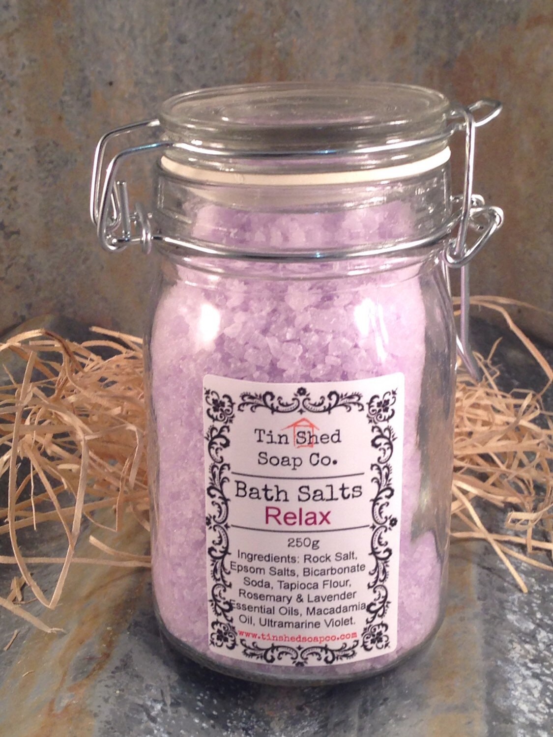 Relax Bath Salts 250g by TinShedSoapCo on Etsy