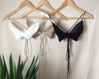 Athena Crochet Bralette Bikini Top