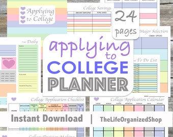 Applying to College Planner (Student Planner) - From the Luminous Collection