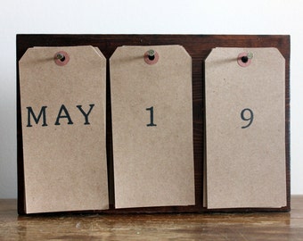Perpetual Calendar | Wood Calendar |Desk Calendar
