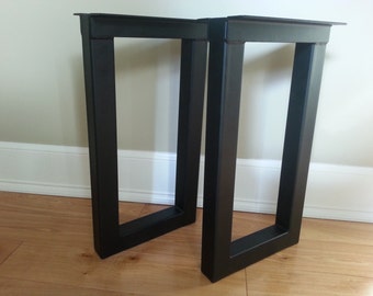 Square Metal Bench Legs - Steel Bench Legs - Table Legs