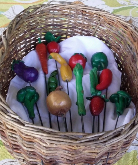 Set of four handmade Garden Markers for your raised beds or