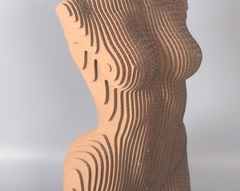 Sliced Woman Torso - DIY Cardboard Craft