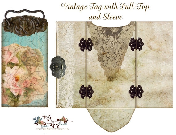 Vintage Tag with Pull-Top and Sleeve
