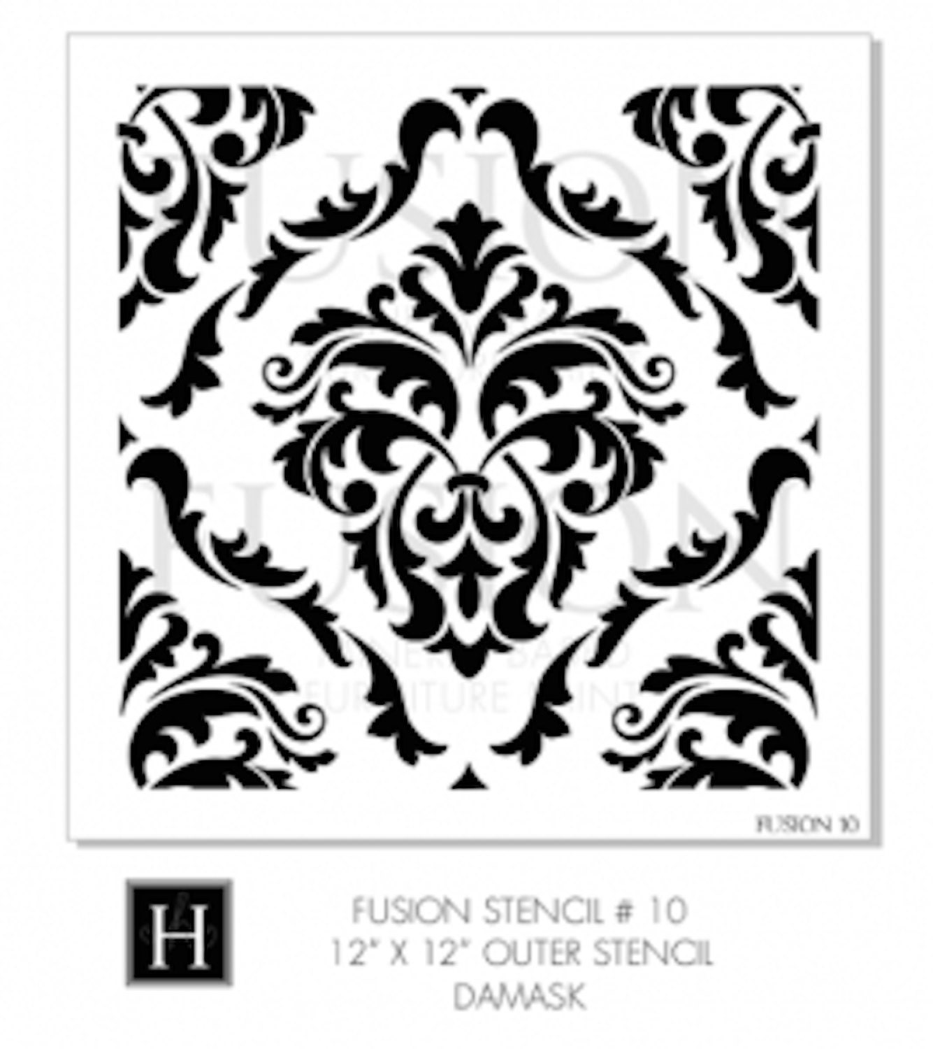 Damask Furniture or Wall Stencil Designed and Made in Canada by