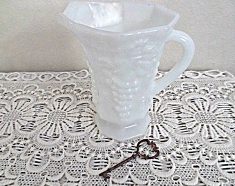 Vintage Milk Glass Pitcher