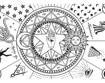 Nail Stamping Plate 005 Esoterical