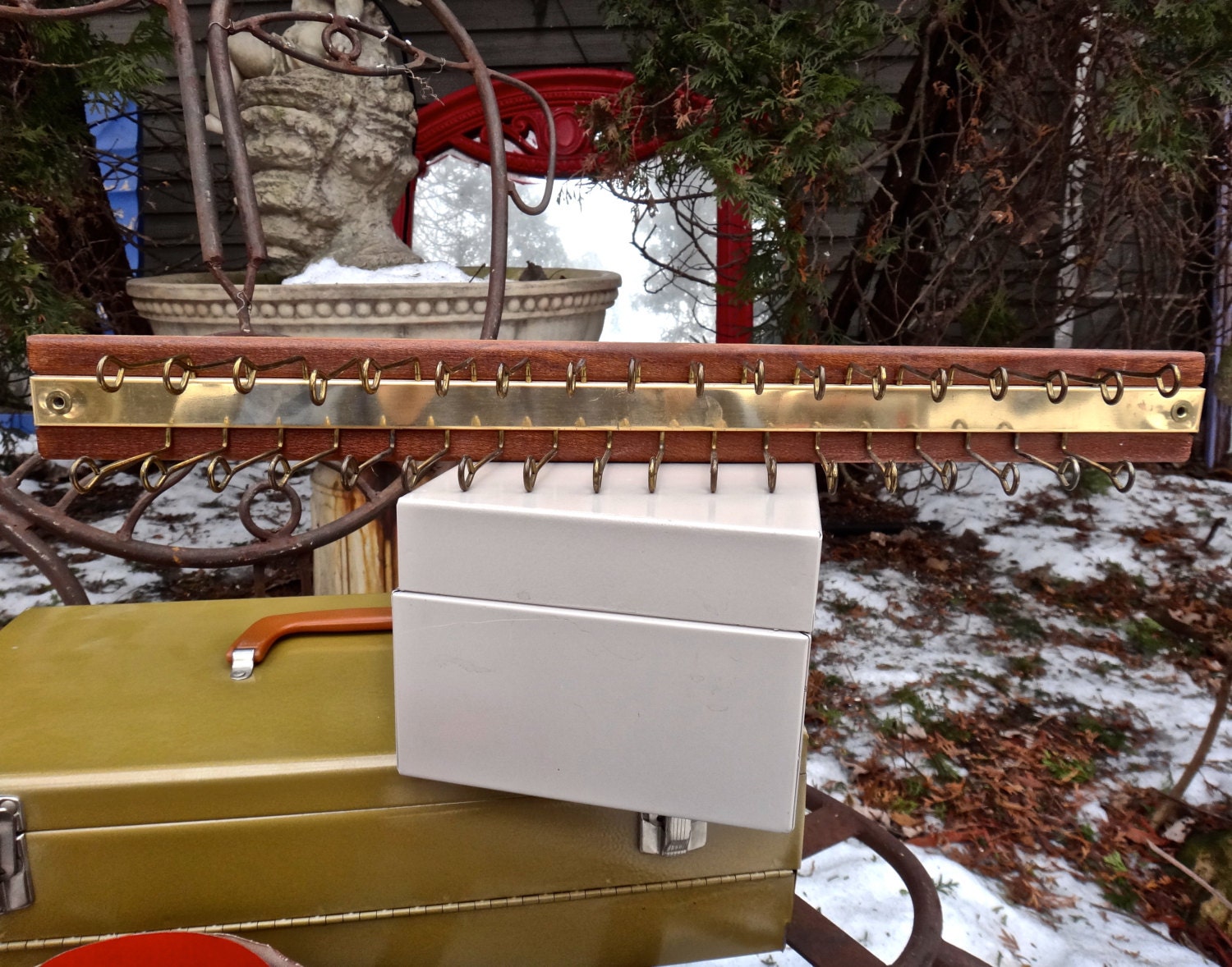 Tie Rack Brass Tie Rack Retro Man Gift Belt by MaxsUniquities