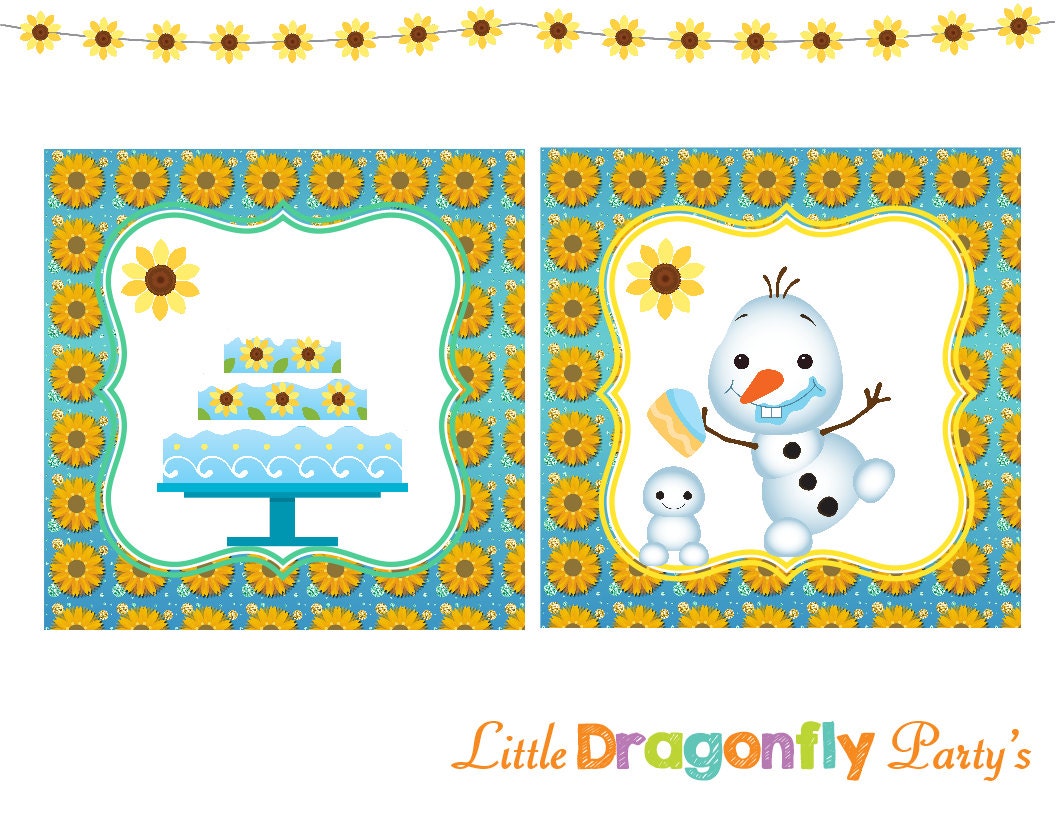 Frozen Fever Happy Birthday Banner Instant Download