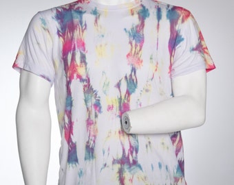 Pole Wound Shibori Multicolour Tie Dye Shirt Made to Order Custom Tie Dye T shirt