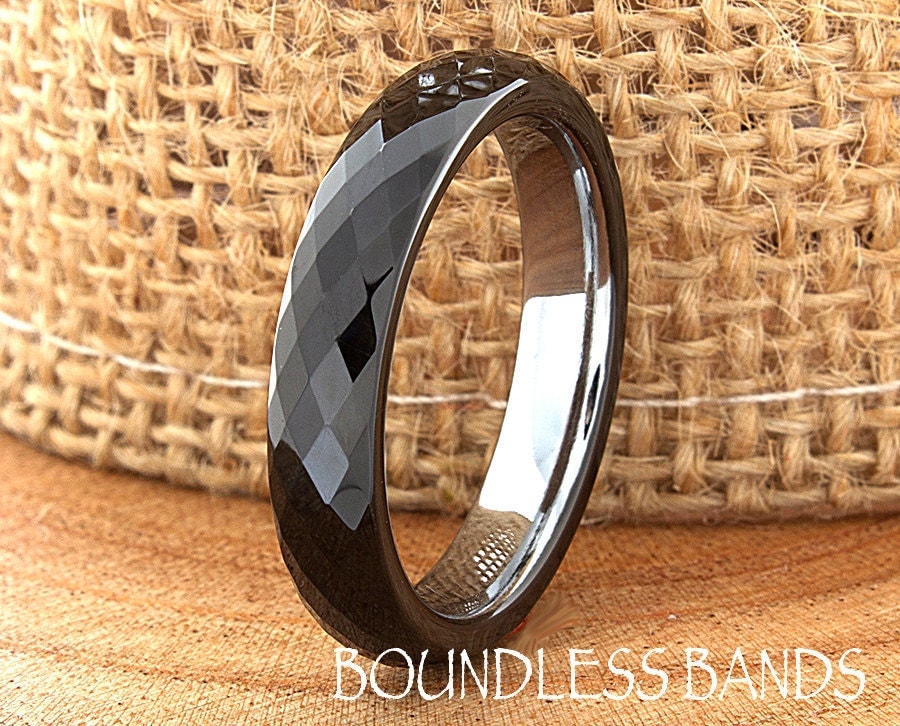 Tungsten Wedding Band Two Tone Black Enamel Faceted Diamond   Il Fullxfull.769500937 7gh3 