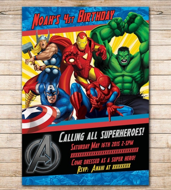 Avengers Party Invitations Free 8