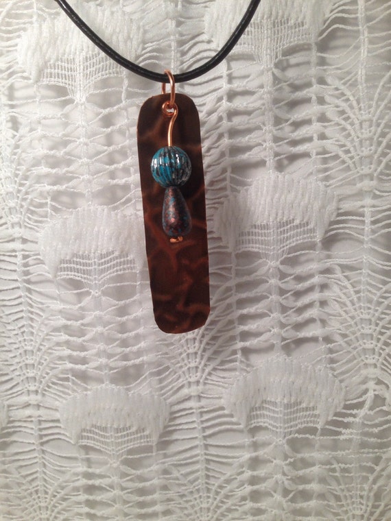 Copper Pendant Necklace by Hodgepodgewelry on Etsy