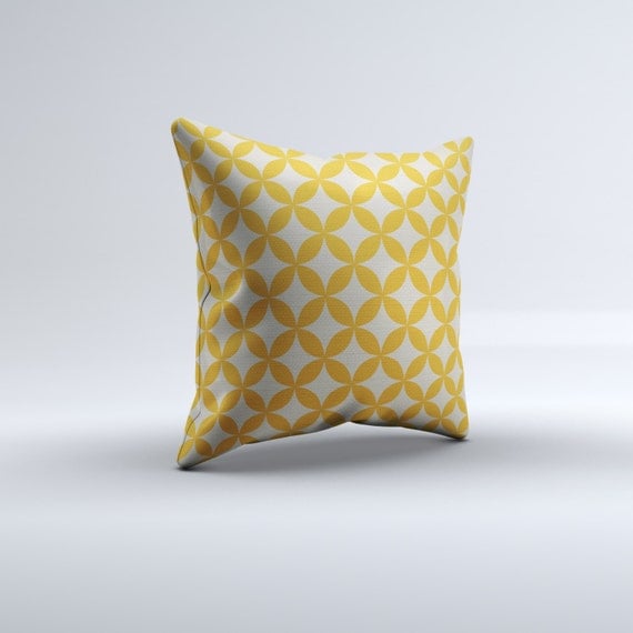 mustard throw pillow modern throw pillow yellow throw