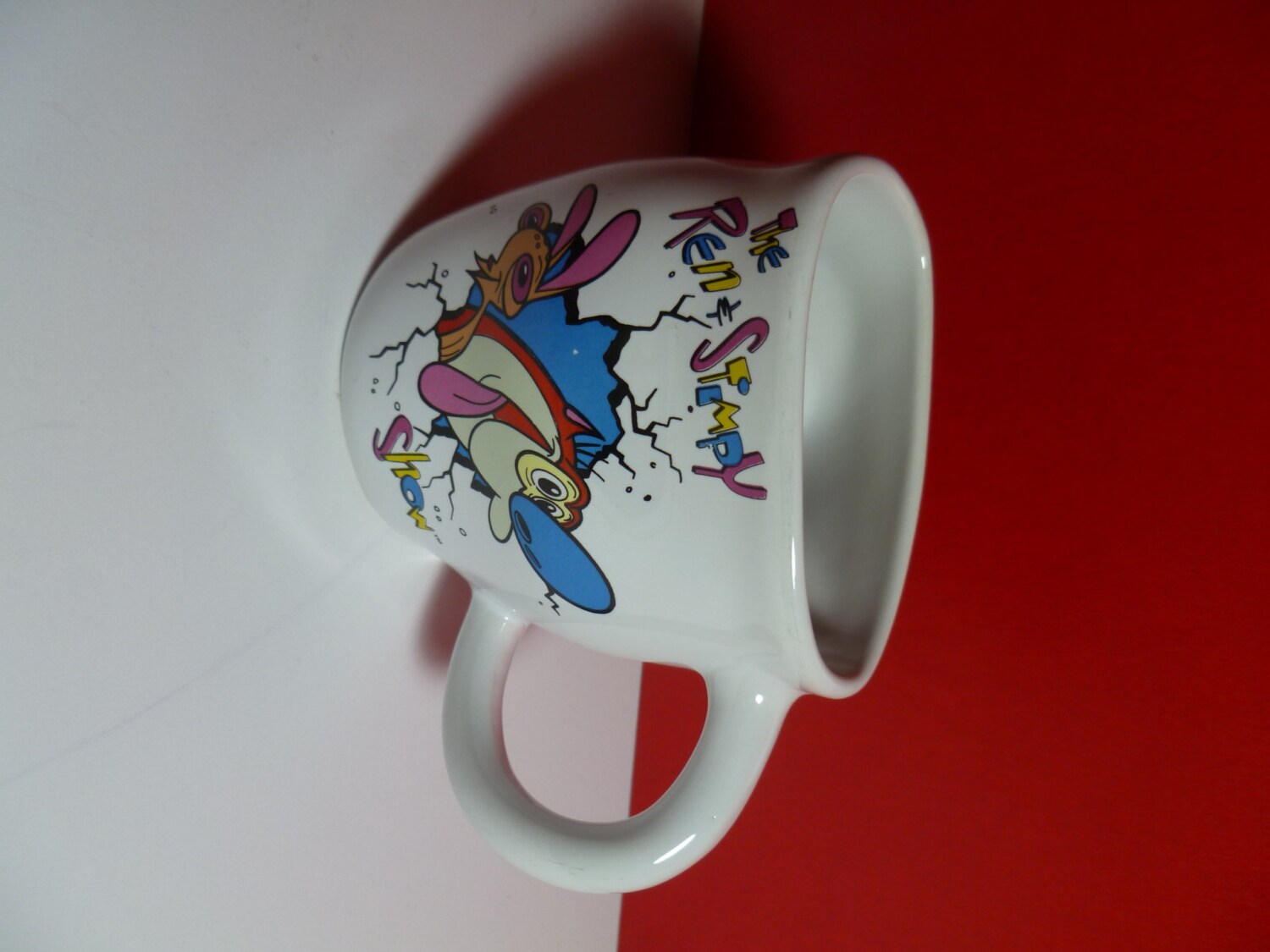Ren & Stimpy Smashed Mug by CyberCityVintage on Etsy