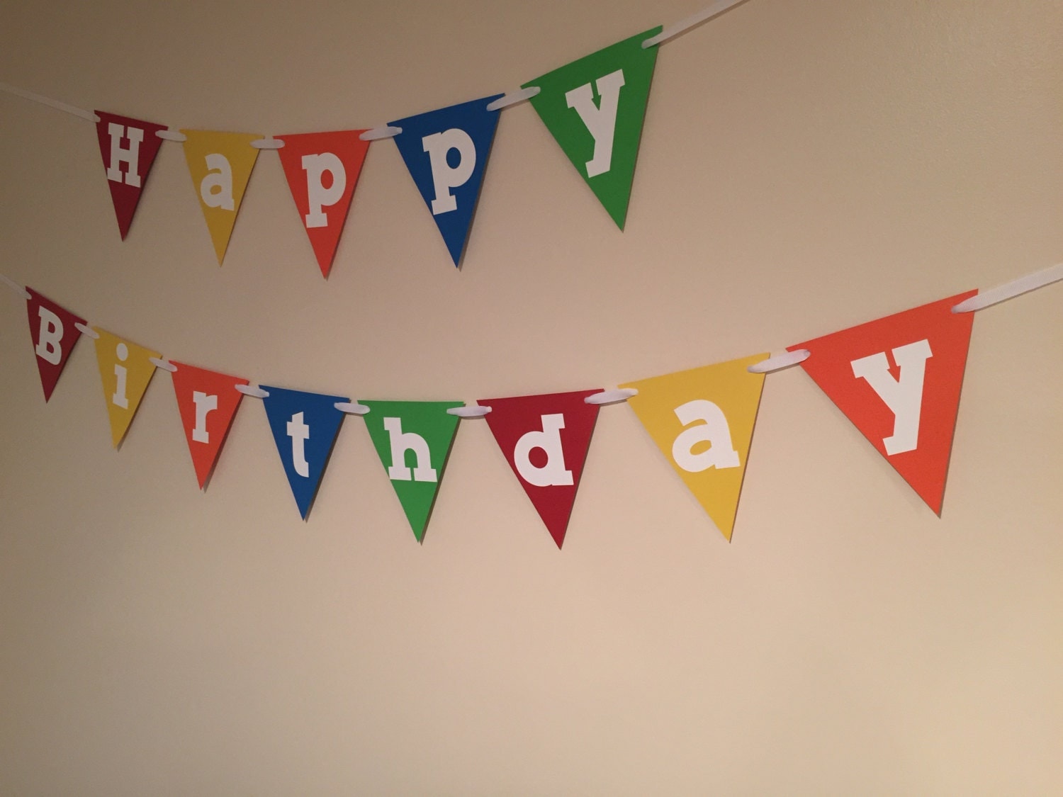 Colorful Birthday Banner by DeesHouseofCrafts on Etsy