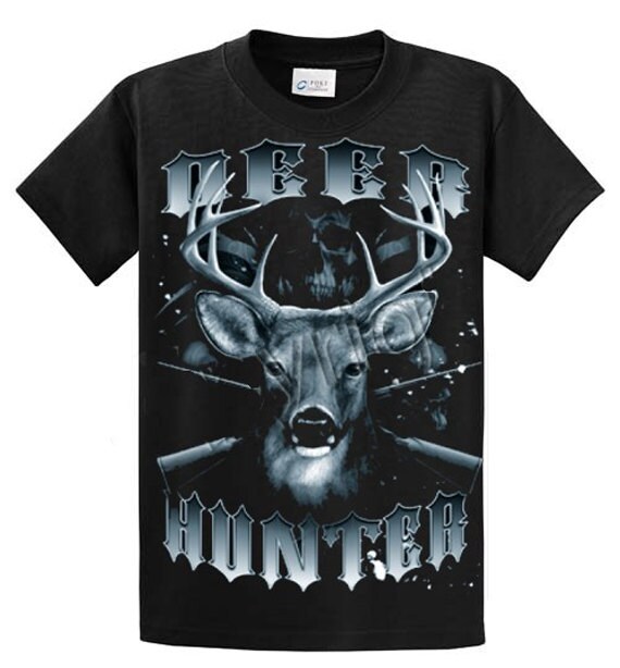 Deer Hunter graphic tee shirt in Men's Sizes Regular SM