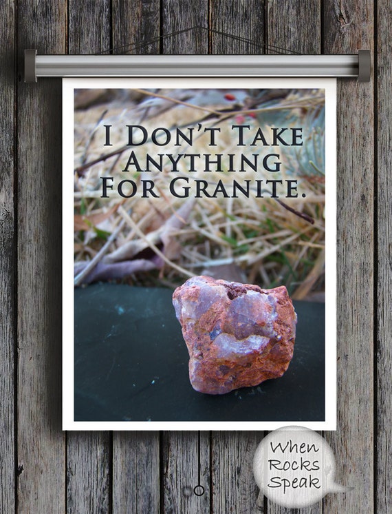 Rock Humor Geology Pun Granite Round Hound Home by WhenRocksSpeak